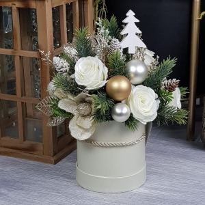 Flowerbox kompozycja świąteczna pudełko Rime S choinka