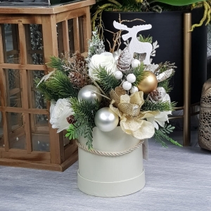 Flowerbox kompozycja świąteczna pudełko Rime S renifer
