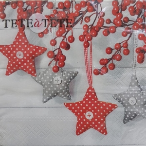 Serwetki TaT gwiazdki kropki mix bn