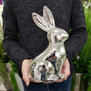 Zając figurka Eloy glam silver M