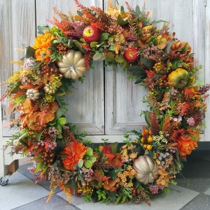 Wianek na drzwi kominek dekoracja Autumn 60cm