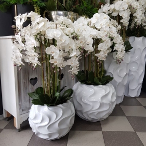Kompozycja storczyk sztuczny silikon Wave kula 50cm