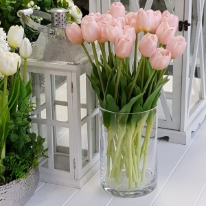 Tulipan otwarty natural touch premium jasny róż