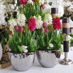 Kompozycja Lilia tulipany hiacynty silver L