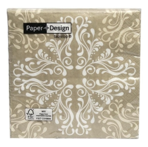 Serwetki Paper Design ornament beż