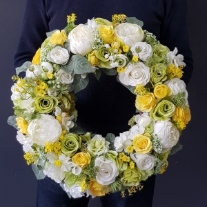 Wianek na drzwi kominek Bloom 45cm