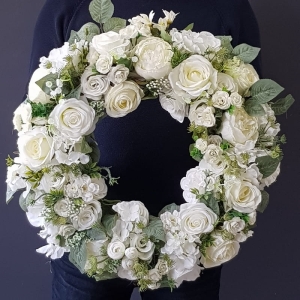 Wianek na drzwi kominek Bloom 55cm