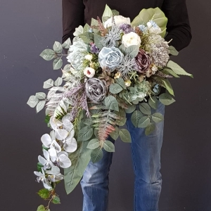 Kompozycja nagrobna duża 90 cm BLUEGREY