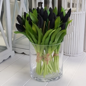 Tulipan tulipany pąki silikon premium 7szt. czarne 32cm