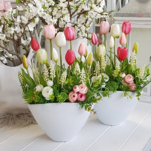 Tulipany silikonowe kompozycja Veronica różowa
