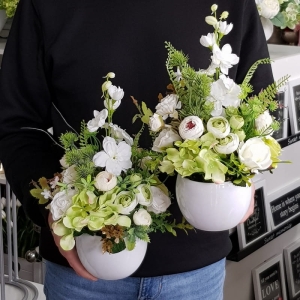 Kwiatowa kompozycja de luxe Alena greenery XS 