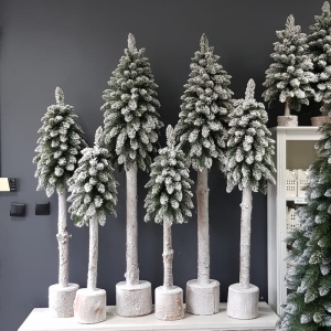 Choinka na pniu ośnieżona drzewko świąteczne Polski Producent Forest snow 105 cm