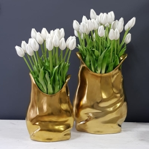 Tulipan zamknięty pąk natural touch premium czysty biały