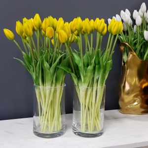 Tulipan zamknięty pąk natural touch premium żółty