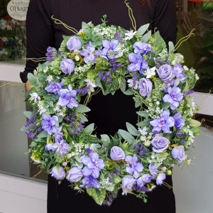 Wianek na drzwi kominek ścianę lato dekoracja Stefi 45cm
