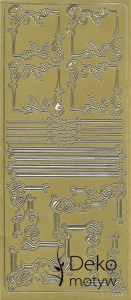 Stickersy naklejki ażurowe pell-off Narożnik 1894 złote