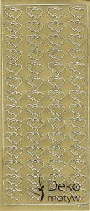 Stickersy naklejki ażurowe samoprzylepne Serce 1872 złote