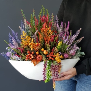 Wrzosy wrzośce lawenda ombre kompozycja ogródek Jenny biała 50cm