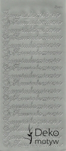 Stickersy naklejki ażurowe samoprzylepne Zawiadomienie wz.2 srebrne