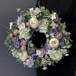 Wianek na drzwi kominek ścianę lato dekoracja 45cm Loreta wz.4