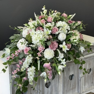Kompozycja funeralna wiązanka nagrobna stroik na grób Grande de luxe 160cm