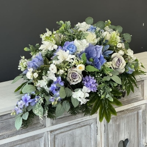 Kompozycja funeralna wiązanka nagrobna stroik na grób Oriana de luxe 100cm