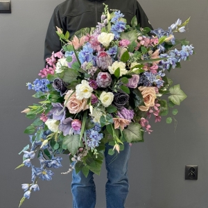 Kompozycja funeralna wiązanka nagrobna stroik na grób Benita XXL 130cm