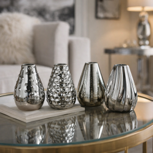 Wazon Lovia ceramika silver wz.1
