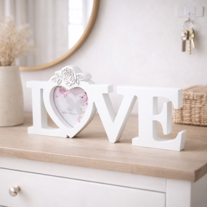 Napis tabliczka drewno LOVE retro