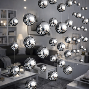 Girlanda kule silver 6cm 5 szt. wz.2