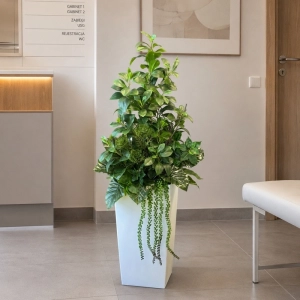 Zielona egzotyczna kompozycja w donicy Bali XL 120cm