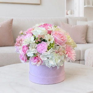 Flower Box dla dziecka – wyjątkowy prezent na narodziny, chrzest i roczek Pink M