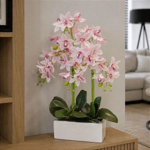 Storczyk sztuczny kwiat orchidea w donicy 