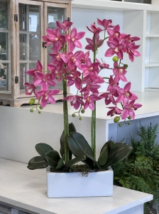 Storczyk sztuczny kwiat orchidea w donicy