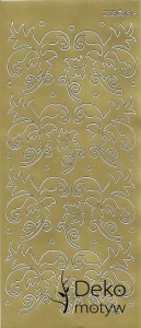Stickersy naklejki ażurowe samoprzylepne Narożnik 1914 złoty