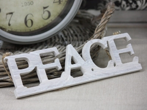 Napis dekoracja Peace retro