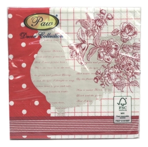 Serwetki Paw Kitchen Rooster red