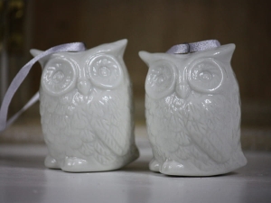 Sowa ceramiczna mała zawieszka