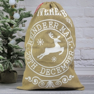 Worek Mikołaja juta gift bag 73cm MAXI